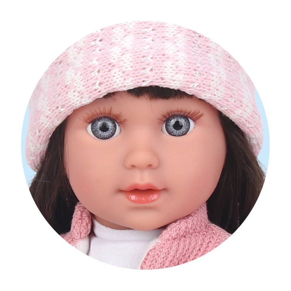 בובת אופנה אסתר 40 ס"מ – גוף רך, שיער לעיצוב וסט בגדים אופנתי – תמונה 4