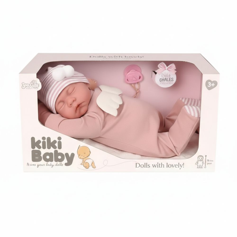 בובת תינוק – בובה רכה עם ערכת לבוש 6 חלקים – תמונה 3