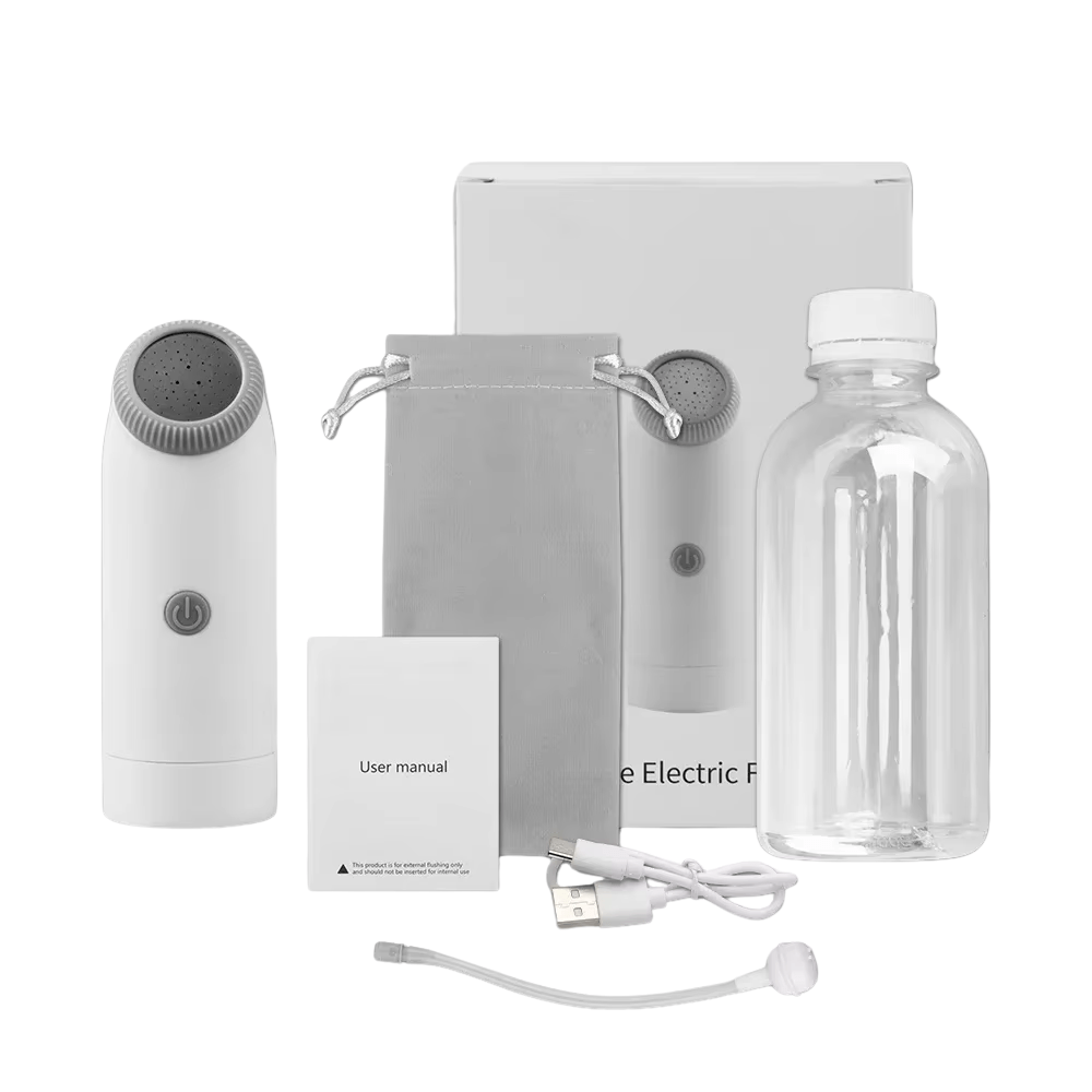 בידה אלקטרוני נייד פתרון היגיינה אישי מתקדם בכל מקום נייד בצבע לבן נטען USB עם משאבה ומיכל מילוי