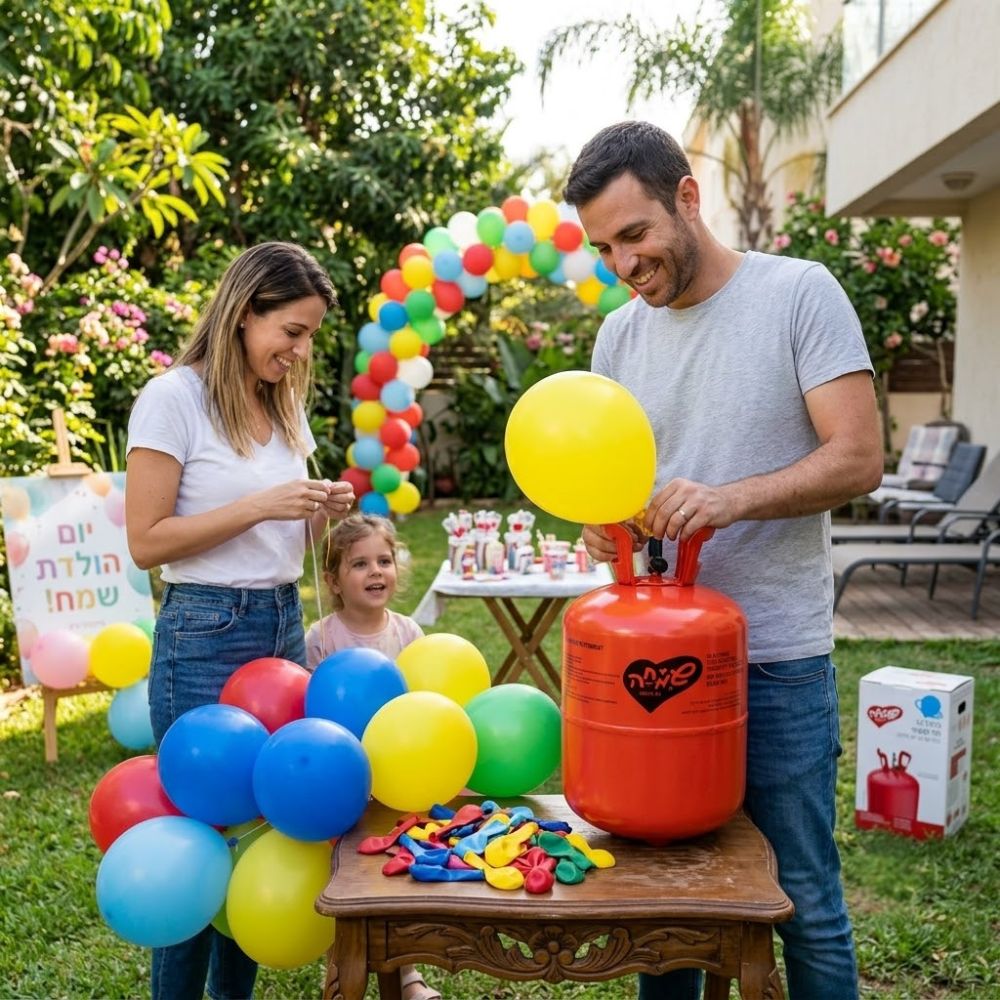 מיכל גז הליום קטן חד פעמי – עד 50 בלונים – תמונה 2