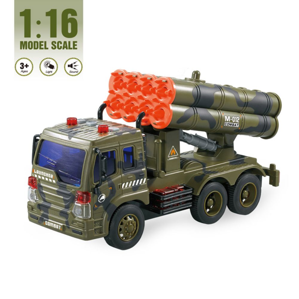 משאית טילים צבאית אינטראקטיבית – דגם עוצמתי עם אורות, צלילי קרב ומערכת שיגור – תמונה 3