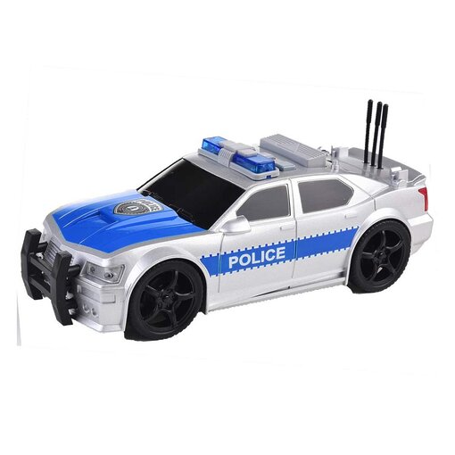 ניידת משטרה אינטראקטיבית – דגם מרדף וחילוץ עם אורות, 3 מצבי סירנה ותא מטען נפתח