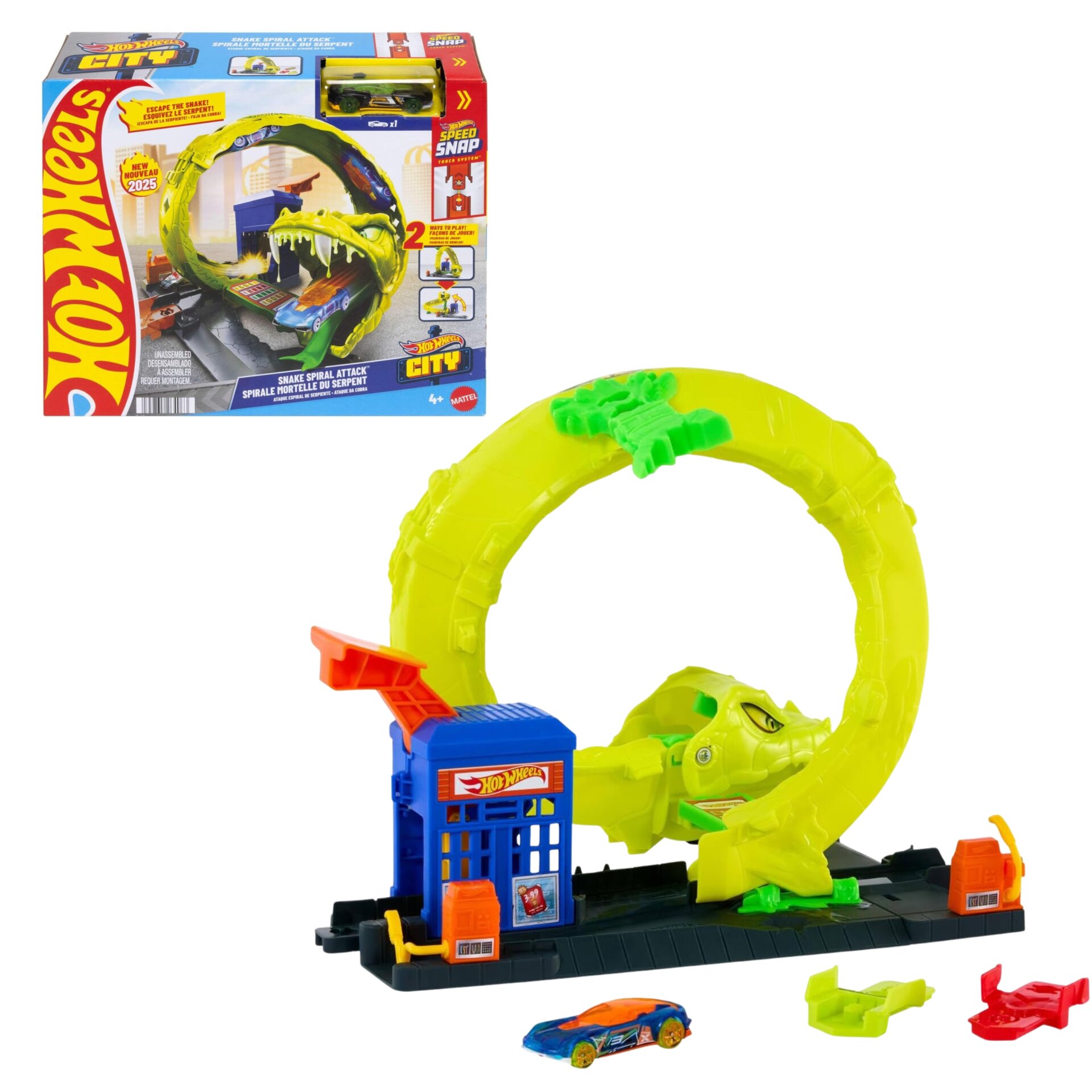 Hot Wheels City: מסלול התקפת הנחש – אתגר הלולאה והחילוץ