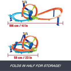 ⁦Hot Wheels Rapid Launch & Loop – מסלול לופ מהיר עם מנגנון שיגור ידני ומתקפל⁩ – תמונה ⁦3⁩