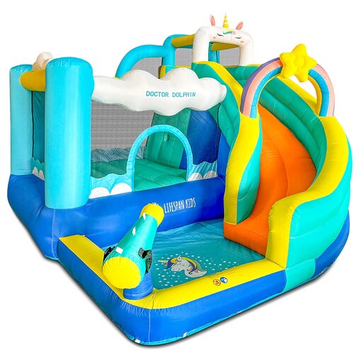 אגדת חד הקרן: פארק מים מתנפח 6 ב-1 | Doctoer Dolphin 73056T