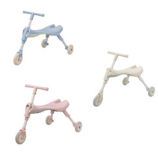 בימבה ג'וק מתקפלת בעיצוב וינטג' יוקרתי במגוון צבעי פסטל: ורוד, תכלת ובז'