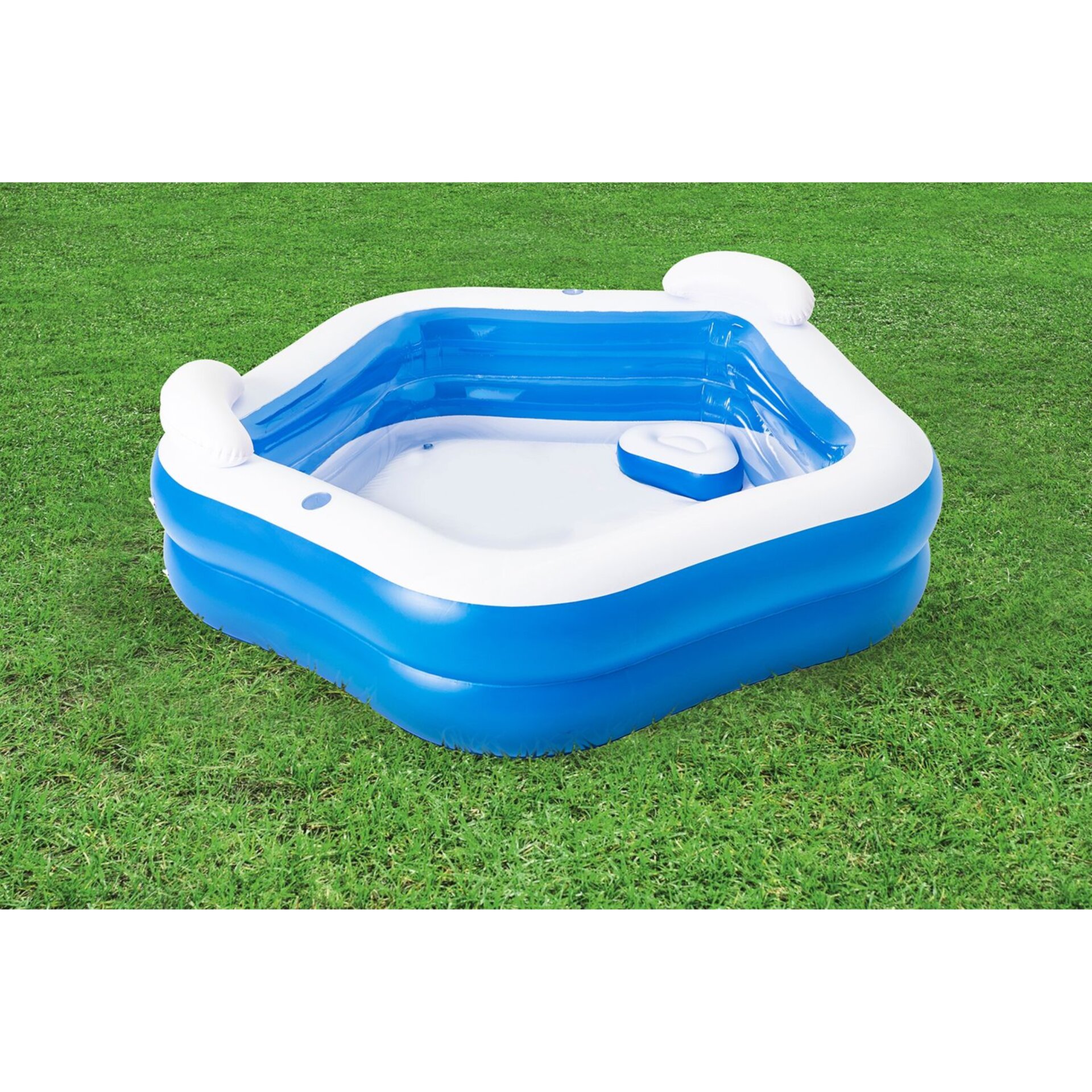 בריכת משפחה מפנקת – עם מושבים, משענות ראש ומחזיקי כוסות | Bestway Backyard Oasis 54153 – תמונה 2