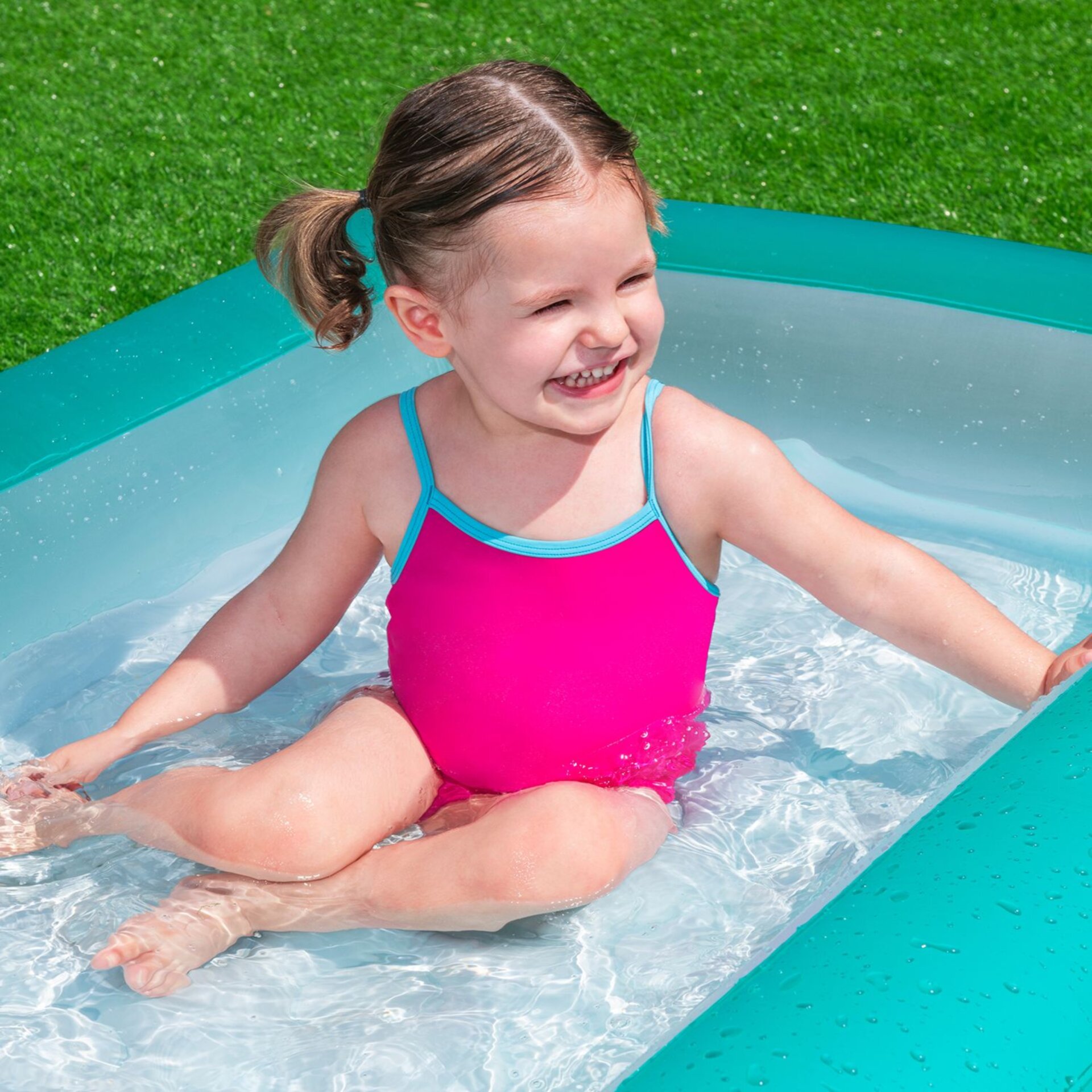 בריכת שכשוך לילדים – מידות 165x104 ס"מ עם תחתית מתנפחת רכה | Bestway 51115 – תמונה 6