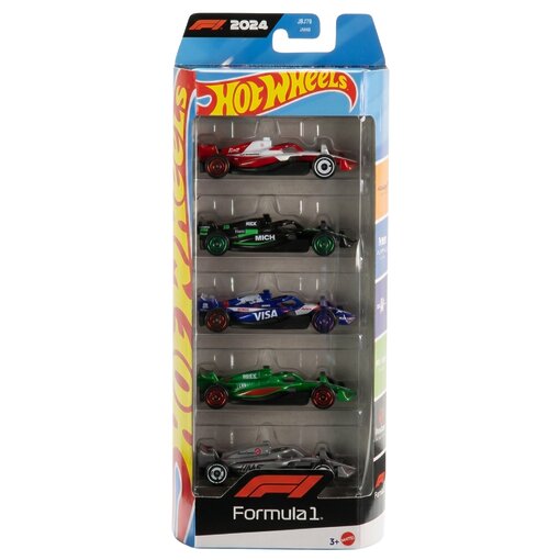 מארז 5 רכבי Hot Wheels Formula 1 – קולקציית הנבחרות הרשמית!