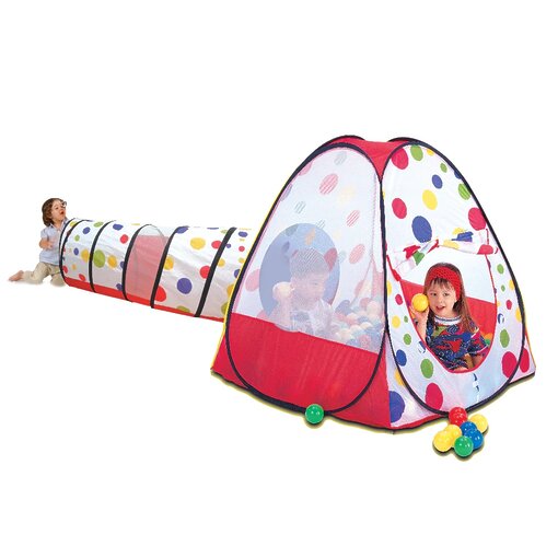 ממלכת הילדים: אוהל משחק משולב מנהרה ו-100 כדורים | I AM