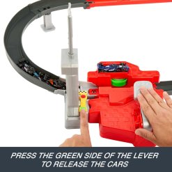 מסלול Hot Wheels Racing Formula 1® Sprint Circuit – ערכת מרוץ ועקיפה עם 3 רכבי נבחרות – תמונה 2