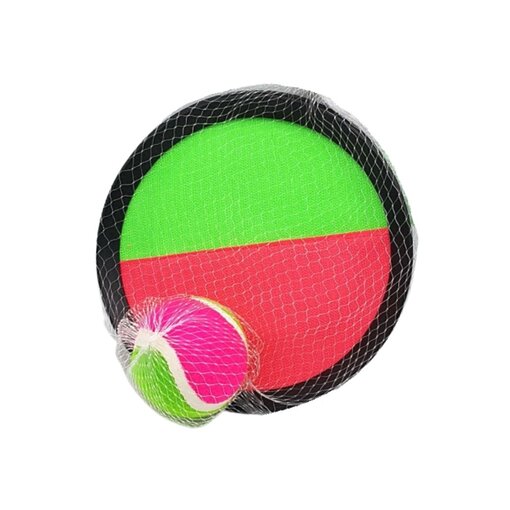 סט זוג מטקות סקוטש וכדור נצמד באריזת רשת – המשחק האידיאלי לים ולפארק