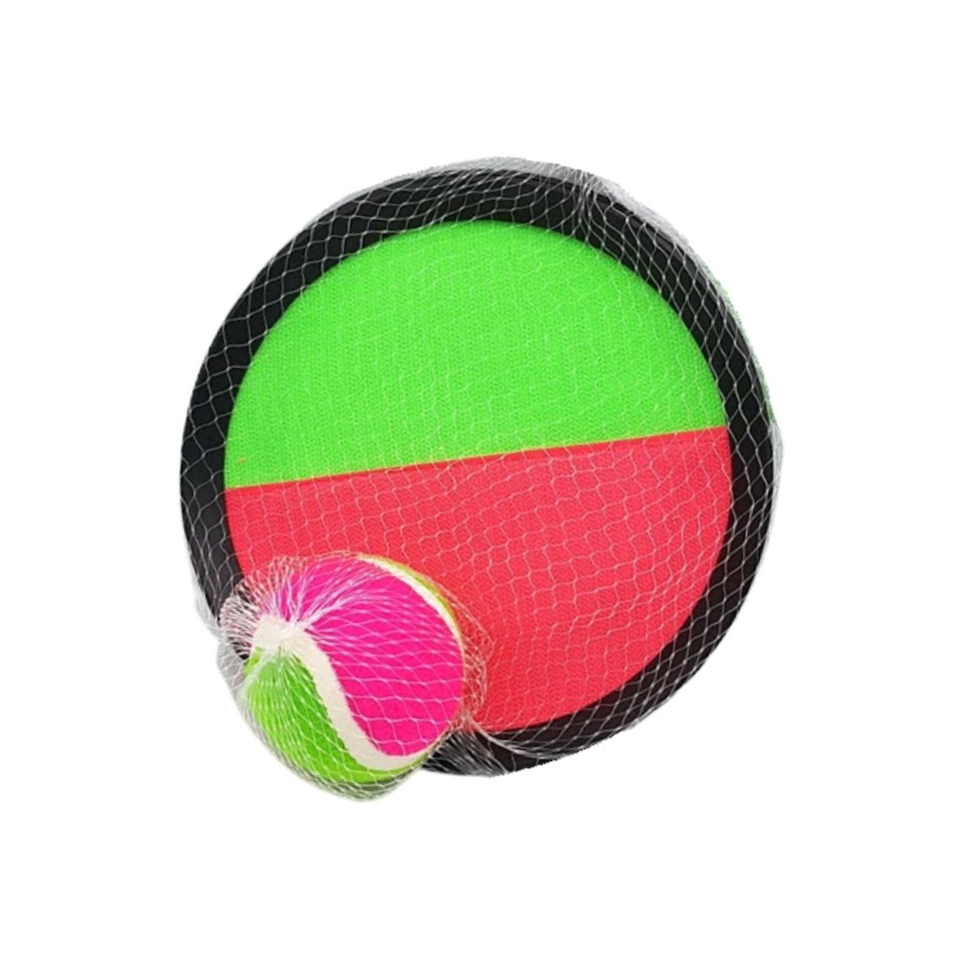 סט זוג מטקות סקוטש וכדור נצמד באריזת רשת – המשחק האידיאלי לים ולפארק