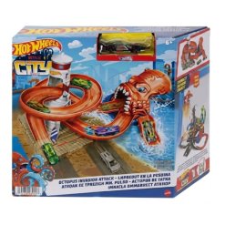 מארז מסלול הוט ווילס סיטי חיות תוקפות (Hot Wheels City Nemesis Attack Track Set) + מכונית