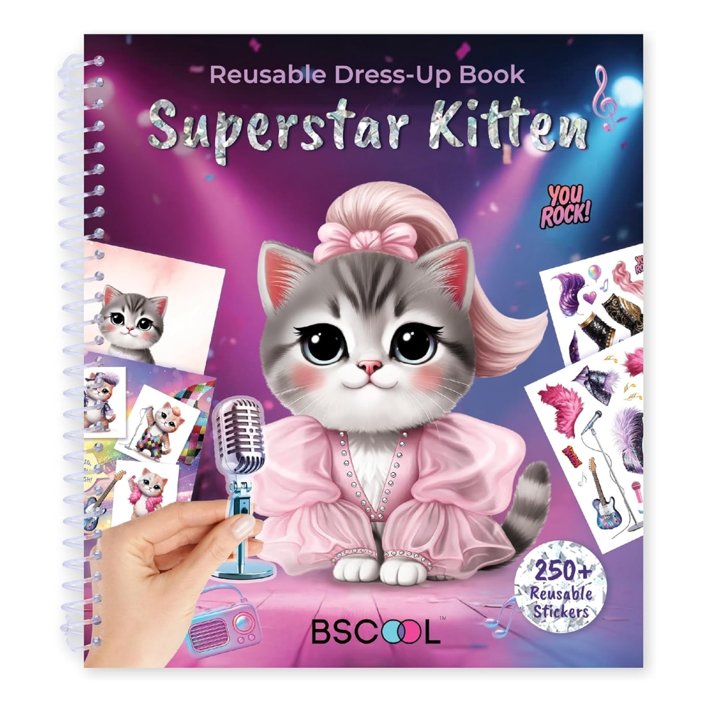 חתלתול סופרסטאר: ספר מדבקות לשימוש חוזר – BSCOOL