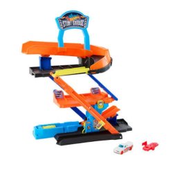 Alternative view of חניון פעלולים מתחלף הוט ווילס סיטי (Hot Wheels City Transforming Stunt Garage) + מכונית