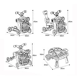 Alternative view of הליכון התפתחותי מוזיקלי חמישה באחד בצבע ורוד – כולל מצבי בימבה, קורקינט ונדנדה