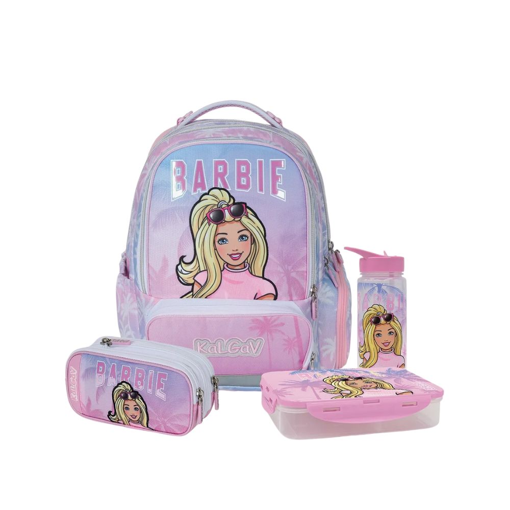 מארז Barbie קל גב X-FIX PACK – סט תיק גב אורתופדי מתרחב לבית הספר עם קלמר ואביזרים