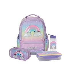 מארז Rainbow קל גב X-FIX PACK – סט תיק גב אורתופדי מתרחב לבית הספר עם קלמר ואביזרים