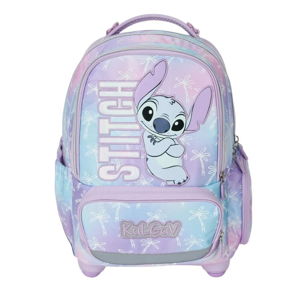 מארז Stitch קל גב X-FIX PACK – סט תיק גב אורתופדי מתרחב לבית הספר עם קלמר ואביזרים – תמונה 2