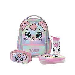 מארז Sweety קל גב X-FIX PACK – סט תיק גב אורתופדי מתרחב לבית הספר עם קלמר ואביזרים