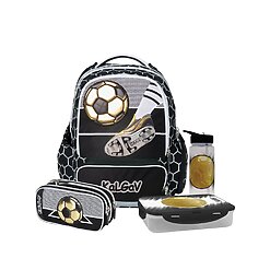 מארז כדורגל קל גב X-FIX PACK Soccer Game – סט תיק גב אורתופדי מתרחב עם קלמר ואביזרים
