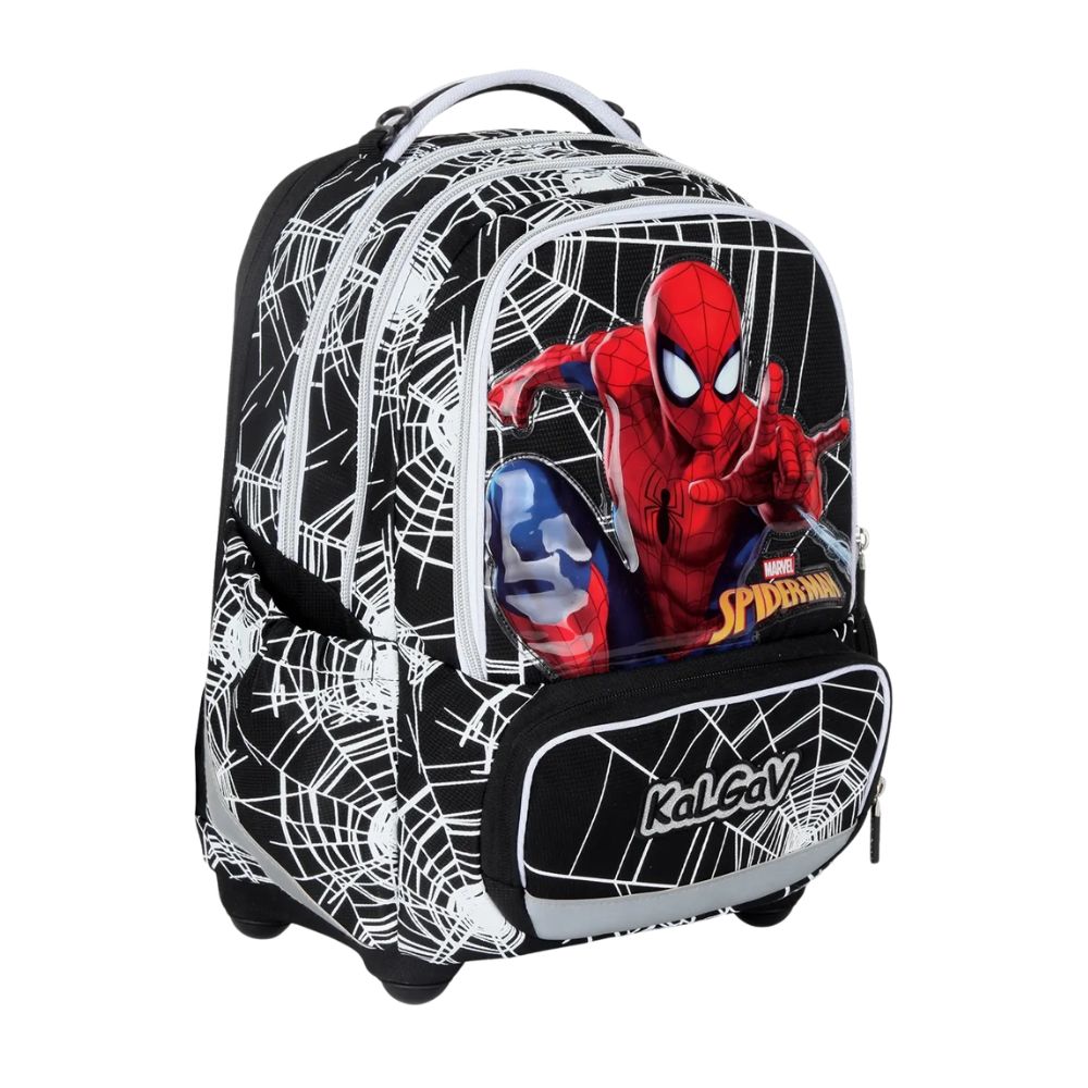 מארז ספיידרמן קל גב X-FIX Spiderman – סט תיק גב אורתופדי מתרחב עם קלמר ואביזרים – תמונה 3