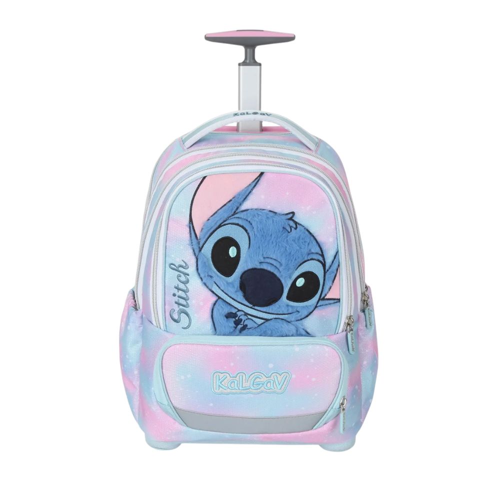 סט Stitch קל גב iTrolley – תיק טרולי אורתופדי 3 ב-1 לבית הספר וקלמר תואם – תמונה 3