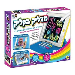 לוח ציור מואר רב פעילות – משחקים, העתקת איורים וציור זוהר ב-7 צבעים