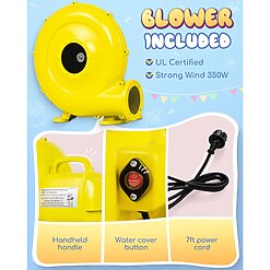 מתקן מתנפח מים AirMyFun דגם 82080 – פארק מים וקפיצה לחצר כולל מפוח! – תמונה 3