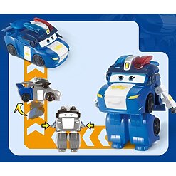 ⁦סופר ווינגס – לוסי מכונית משטרה משנת צורה 2 ב-1 | מטוסי על⁩ – תמונה ⁦6⁩