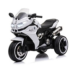 אופנוע ממונע לילדים דגם GS 12V עם 3 גלגלים, אורות זוהרים בגלגלים ומערכת מוזיקה