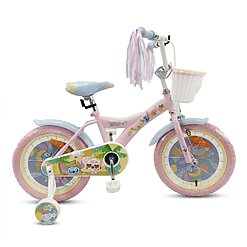 אופני ילדים מידה 12 סטיץ' Stitch עם גלגלי עזר, סלסלה ופעמון